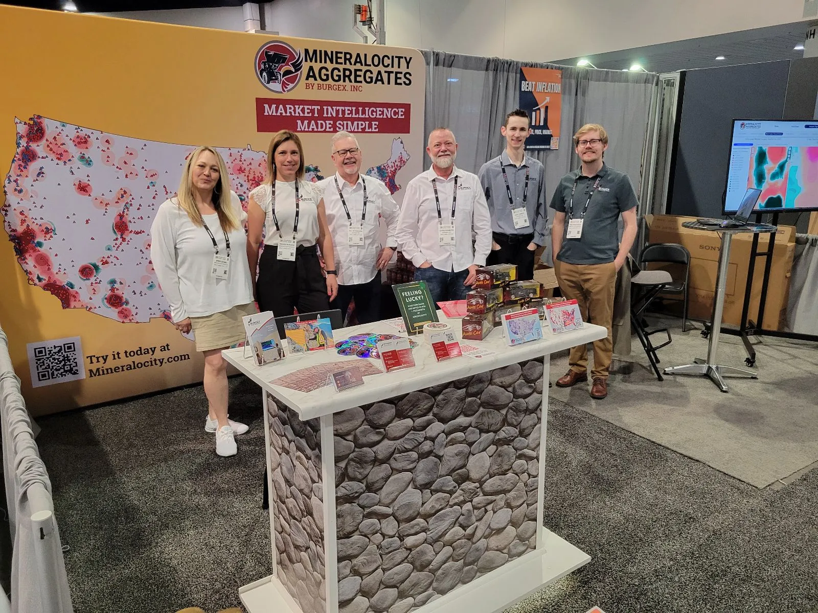 The burgex team attends the ConAgg Conexpo 2023 in Las Vegas Nevada.