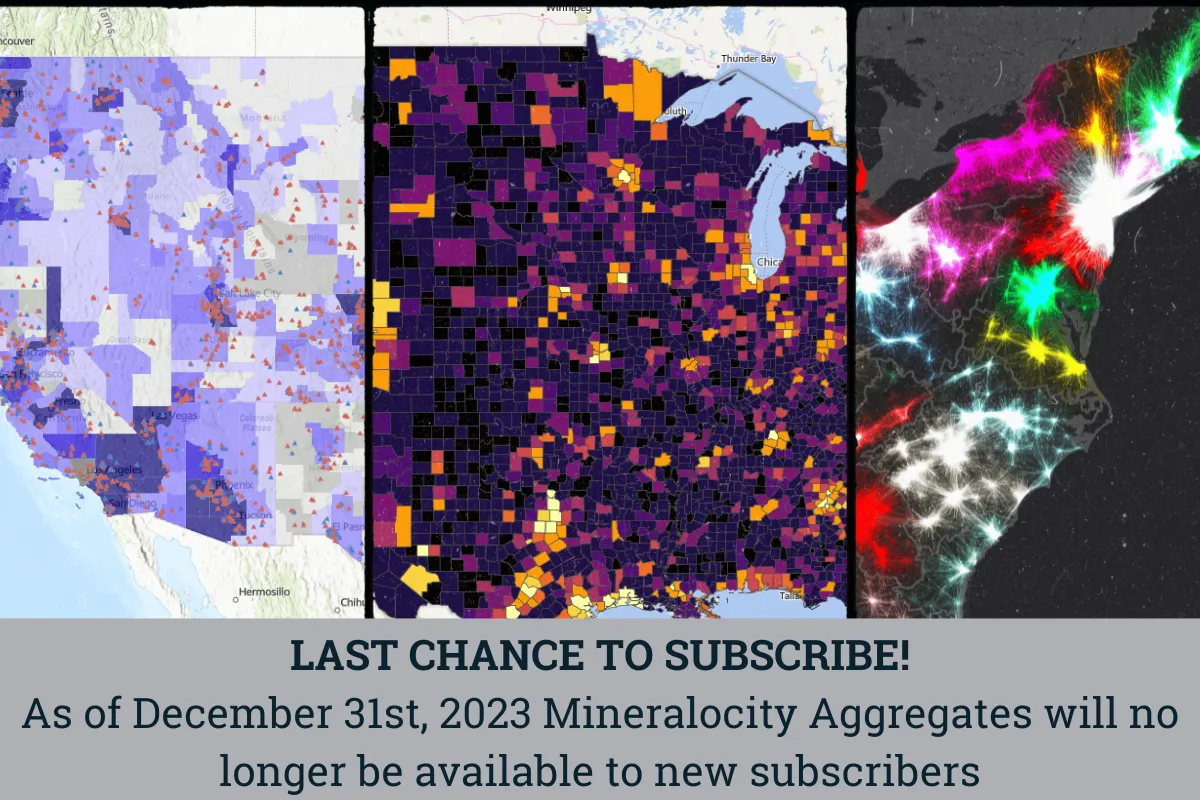 Notice: Mineralocity Aggregates No Longer Offering Subscriptions