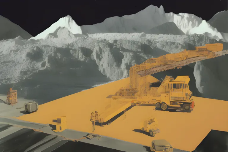 An artistic diagram of a mine site.